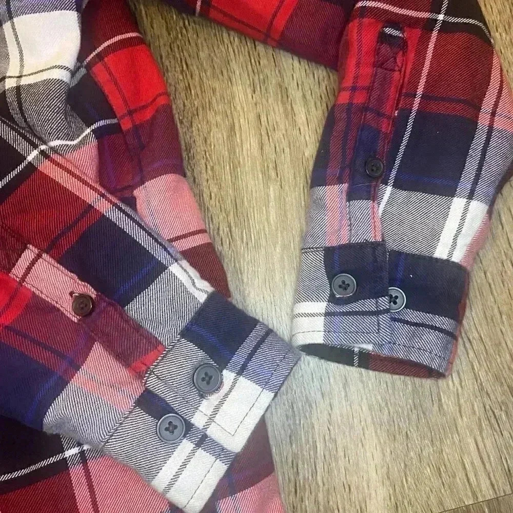 Mens H&M Divided Red Plaid Shacket - S - Picture 3 of 6